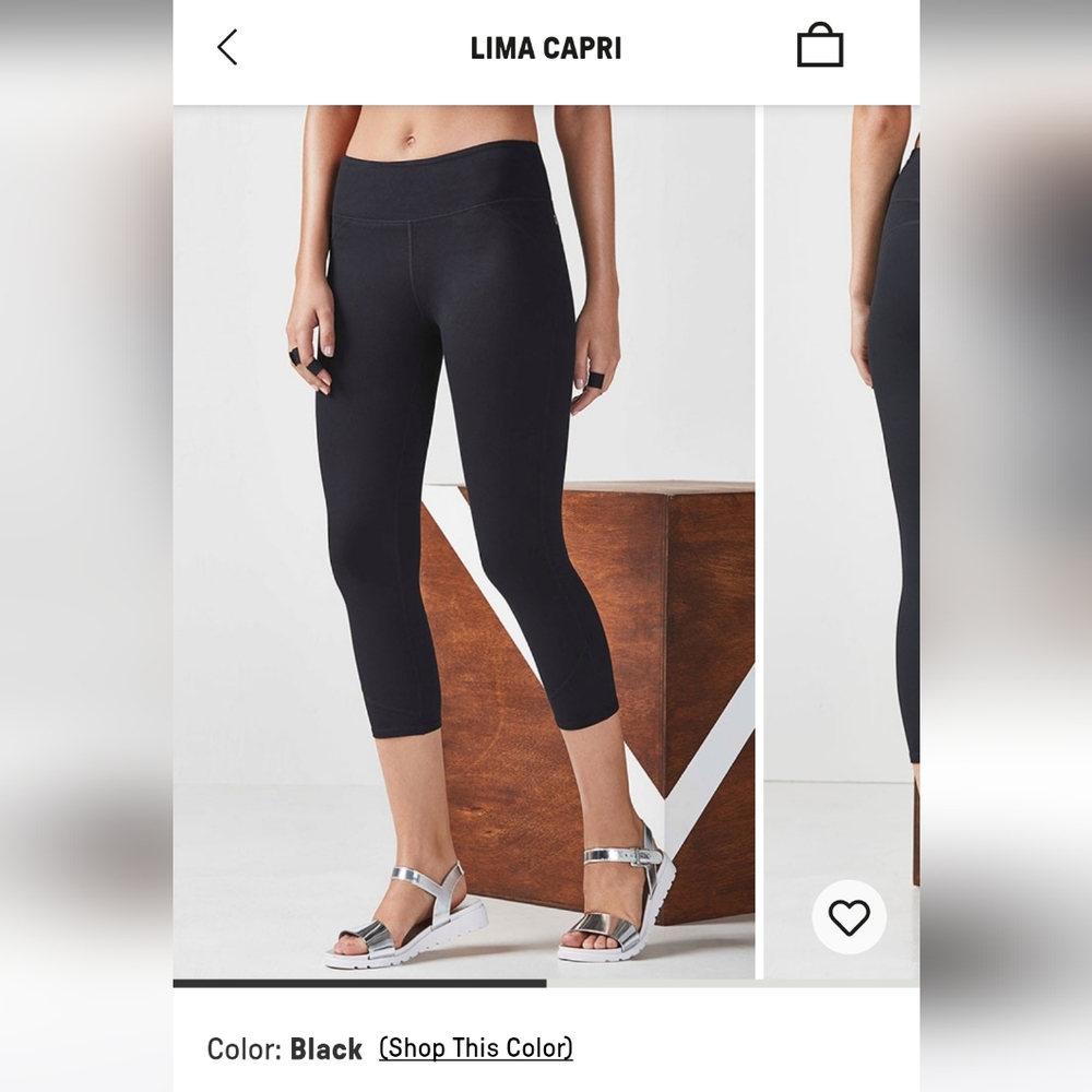 Fabletics Cropped Athletic Legging Bundle - Navy & Black Large - Picture 11 of 14